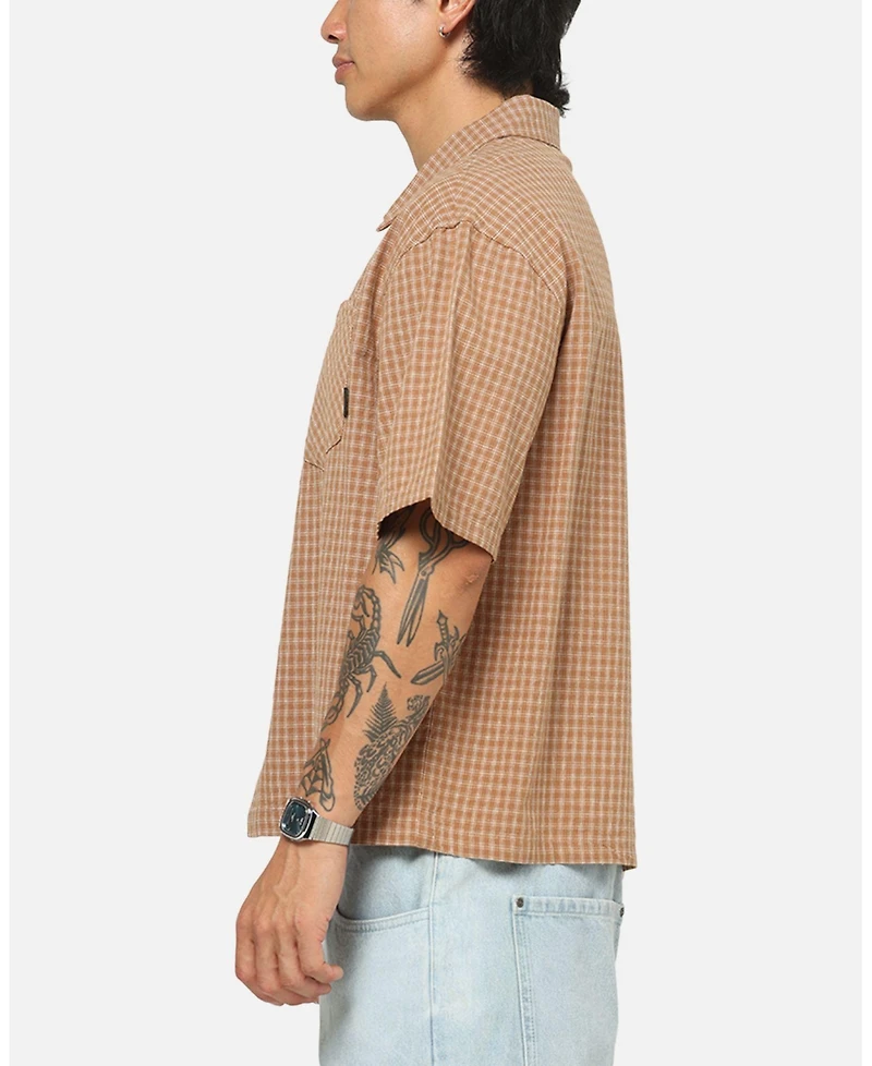 Carre Men's Grid Button Up Shirt