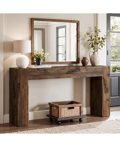Tribesigns 63" Solid Wood Console Table