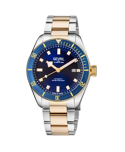 Gevril Men's Yorkville Swiss Automatic Two Toned Ss Ipyg Bracelet Watch