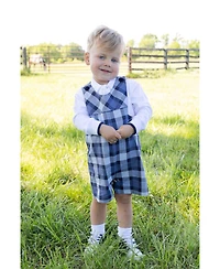 Florence Eiseman Baby ( 6M to 24M ) Plaid Shortall Romper