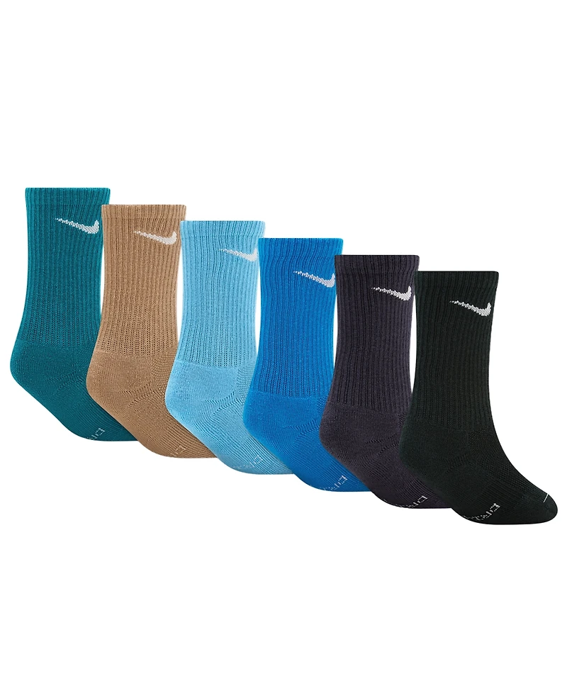 Nike Boys' and Girls' 4-7 Dri-fit Elevated Crew Socks, 6-Pack