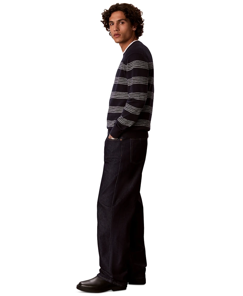 Calvin Klein Men's Space Stripe Crewneck Sweater