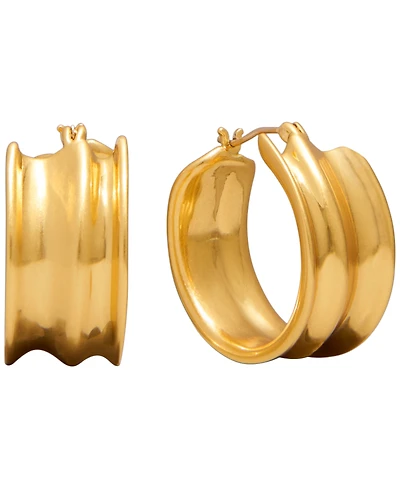 Donna Karan New York Gold-Plated Twisted Hoop Earrings