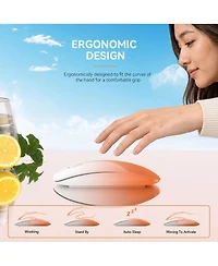 Lofree Wireless Quiet-Click Dual Connectivity Mouse for Desktop, Laptop, Tablet and MacBook