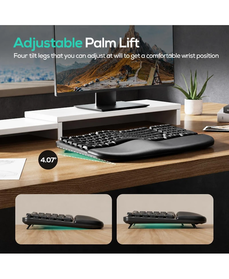 Lofree Wireless Ergonomic Wave Keyboard