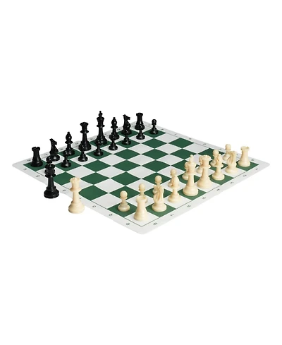 Slickblue Tournament Portable Weighted Pieces Chess Set, Ages 5+