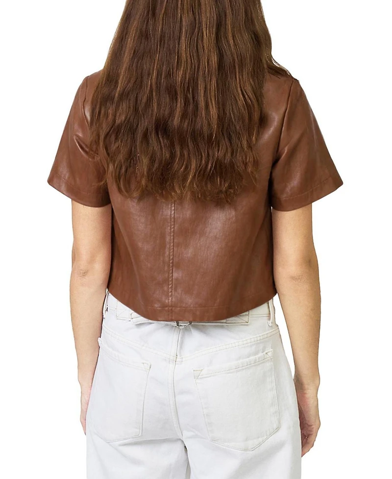 Central Park West Women's Quinn Short Sleeve Cropped Jacket