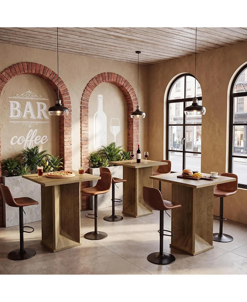 Tribesigns Square Bar Table, 31.5" Counter Height Pub Bistro Table, Home Bar Unit for Small Spaces, Kitchen, Home Bar