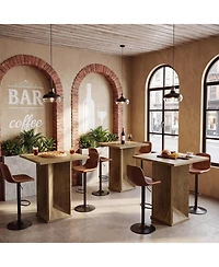 Tribesigns Square Bar Table, 31.5" Counter Height Pub Bistro Table, Home Bar Unit for Small Spaces, Kitchen, Home Bar