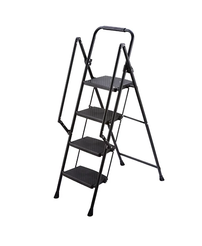 Streamdale Furniture Lightweight Folding 4-Step Ladder with Anti-Slip Pedals and Safety Handle