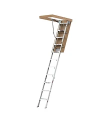 Streamdale Furniture Aluminum Attic Ladder and Insulated Cover Combo, 22.5x54" Opening