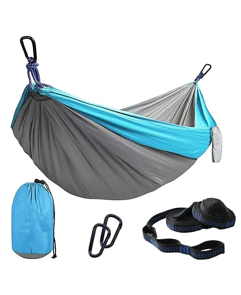 Piscifun Portable Camping Hammock With Tree Straps Lightweight Parachute Nylon For Outdoor Travel Hiking Beach 400lbs Capacity