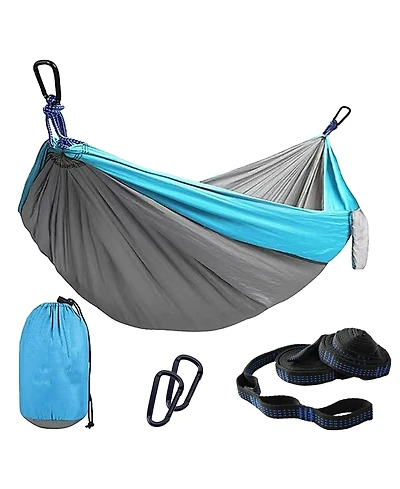 Piscifun Portable Camping Hammock With Tree Straps Lightweight Parachute Nylon For Outdoor Travel Hiking Beach 400lbs Capacity