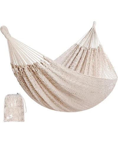 Piscifun Handwoven Mayan Hammock Portable 2 Person With Carry Bag For Indoor Outdoor Camping