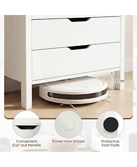 Sugift Minimalist 4-Drawer Dresser for Bedroom with Cut-Out Handles and Anti-Tipping Kits