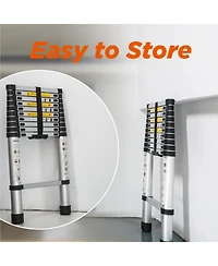 Streamdale Furniture 10.5FEET Telescoping Aluminum Extension Ladder, 300 lbs Capacity