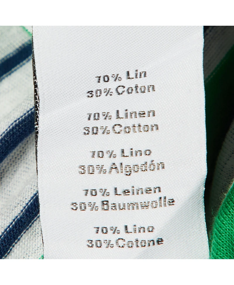 Pre-Owned Hermes Men's Striped Linen and Cotton Polo T-Shirt