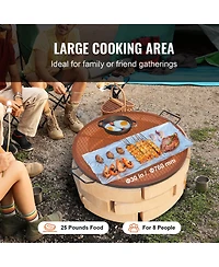 Vevor 30 Inch Round Cooking Grate Fire Pit Grill Grate X-Marks Heavy-Duty Steel