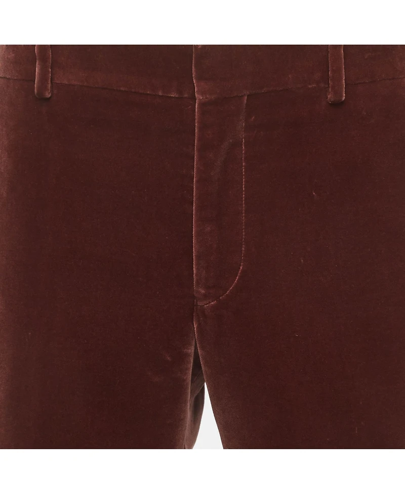 Pre-Owned Hermes Men's Burgundy Straight Fit Pants