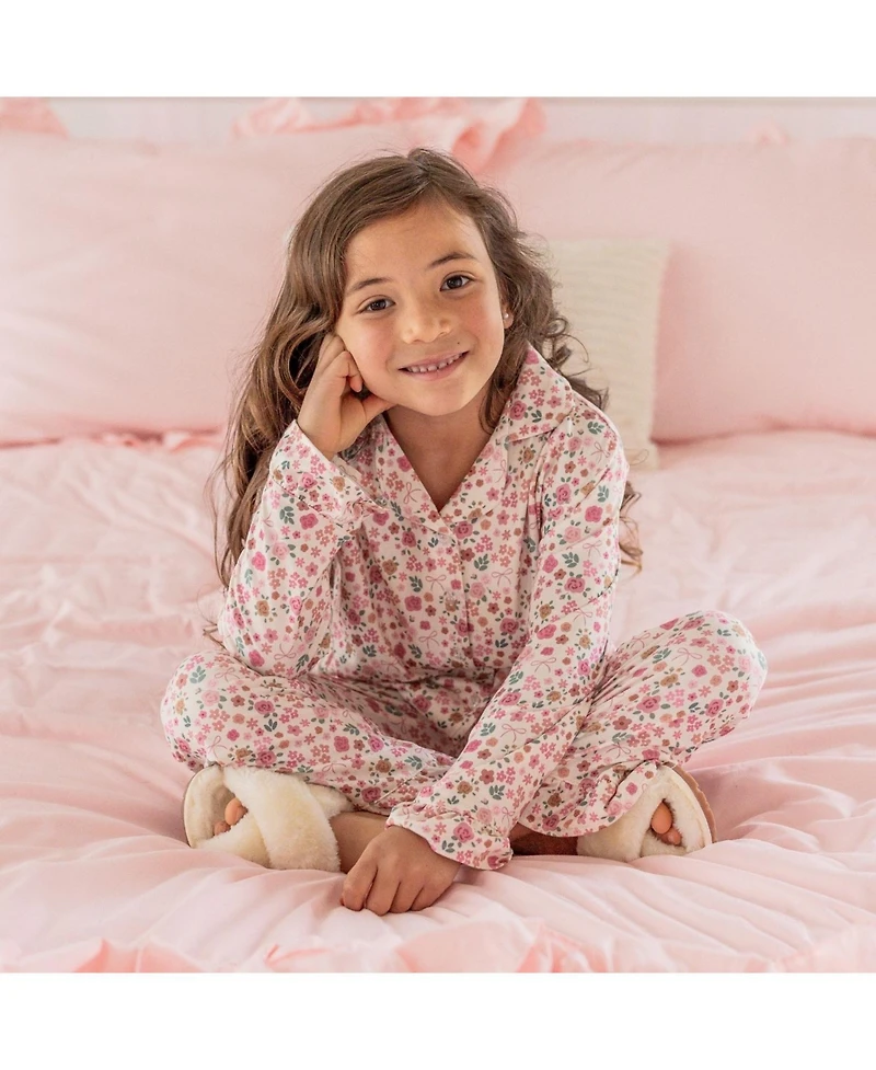 Sweet Wink Little Girls Berry Floral Lounge Set