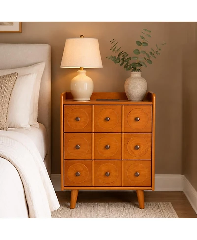 Streamdale Furniture 3-Drawer End Table with Charging Station and Usb Ports