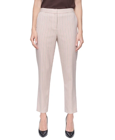 Tommy Hilfiger Women's Sloane Striped Mid-Rise Ankle Pants