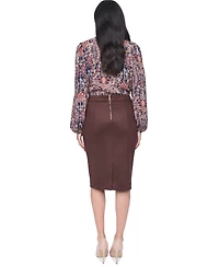Tommy Hilfiger Women's Fx Suede High-Waisted Pencil Skirt