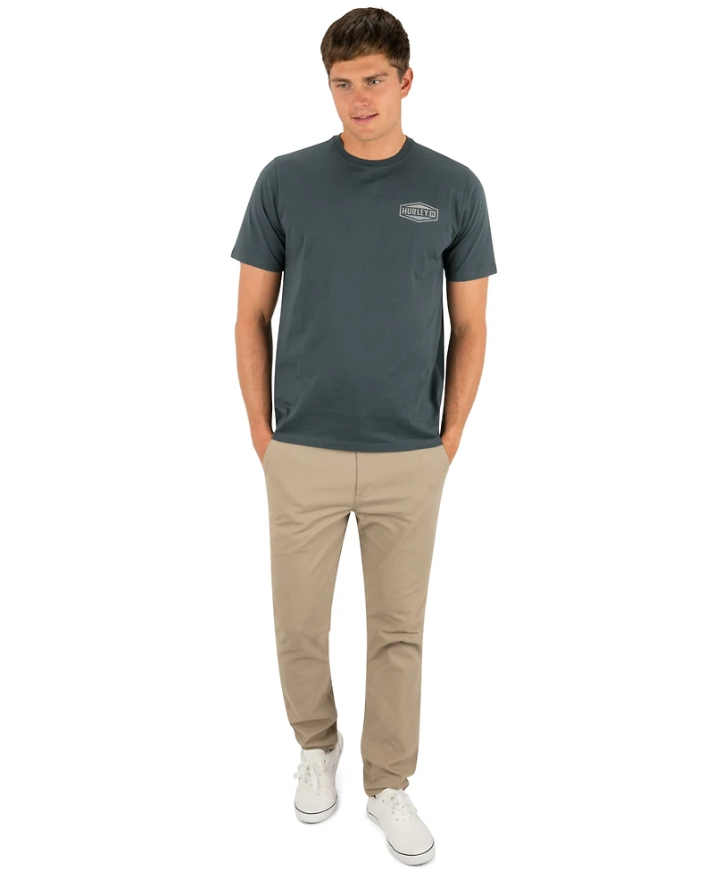 Hurley Men's Industry Artwork At Top Left Chest Regular-Fit T-Shirt