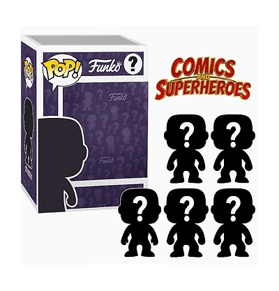Funko Pop! Comics and Superheroes Blind Box 5-Piece Vinyl Figures, Ages 4+