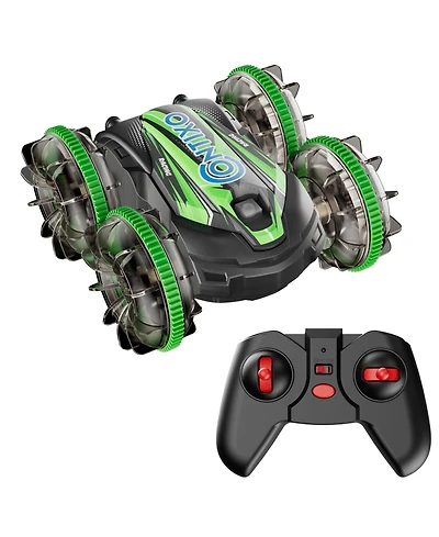 Contixo AV1 Amphibious 4WD Rc Stunt Car with Led Lights, Auto Demo and Usb-c Battery, Ages 6+