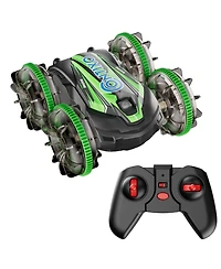 Contixo AV1 Amphibious 4WD Rc Stunt Car with Led Lights, Auto Demo and Usb-c Battery, Ages 6+