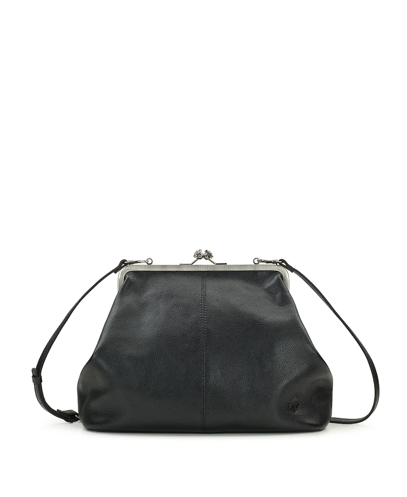 Patricia Nash Vivienne Kisslock Leather Crossbody Bag