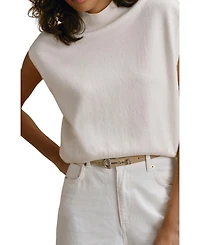 Mint Velvet Women's Relaxed Mock Neck Knit Top