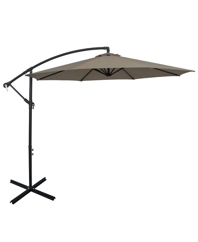Gouun 10 feet Cantilever Offset Patio Umbrella with 8 Ribs