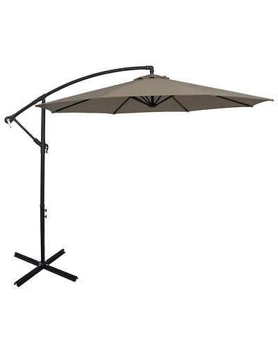 Gouun 10 feet Cantilever Offset Patio Umbrella with 8 Ribs