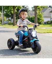 Hongge 6V Kids Electric Ride-On Motorcycle with Led Headlight, Music and Three-Wheel Design, Supports up to 66 lbs, Ages 3-5