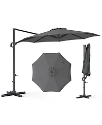 Gouun 10 Ft Cantilever Patio Umbrella with Easy Tilt Adjustment