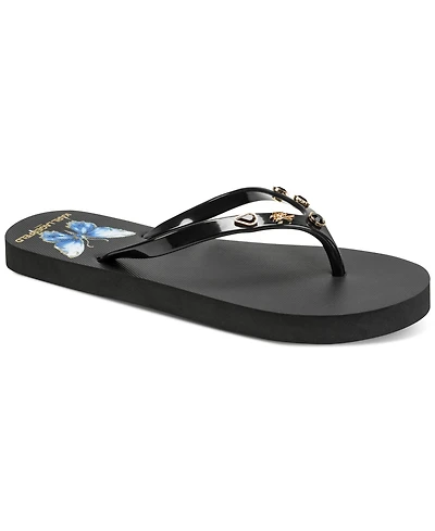 Karl Lagerfeld Paris Women's Zima Stone Slip-On Flip Flops