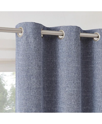 Sun Zero Tula Crosshatch 100% Blackout Grommet Curtain Panel