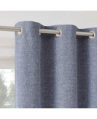 Sun Zero Tula Crosshatch 100% Blackout Grommet Curtain Panel