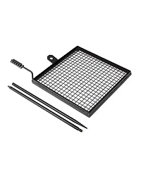 Piscifun Adjustable Swivel Steel Mesh Grill Grate With Spike Pole Portable Open Fire Camping Bbq