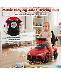 Hongge 3-in-1 Licensed Toddler Push Car with Parent Handle and Ride-On Modes, Ages 1.5-5