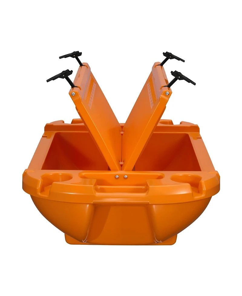Hongge Amphibious 40 Quart Floating Cooler with Dry Storage and Tow Rope for Lake River and Pool