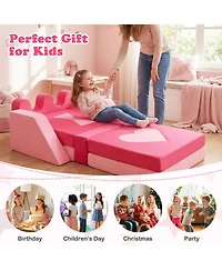 Hongge 14-Piece Modular Kids Play Couch with Washable Covers