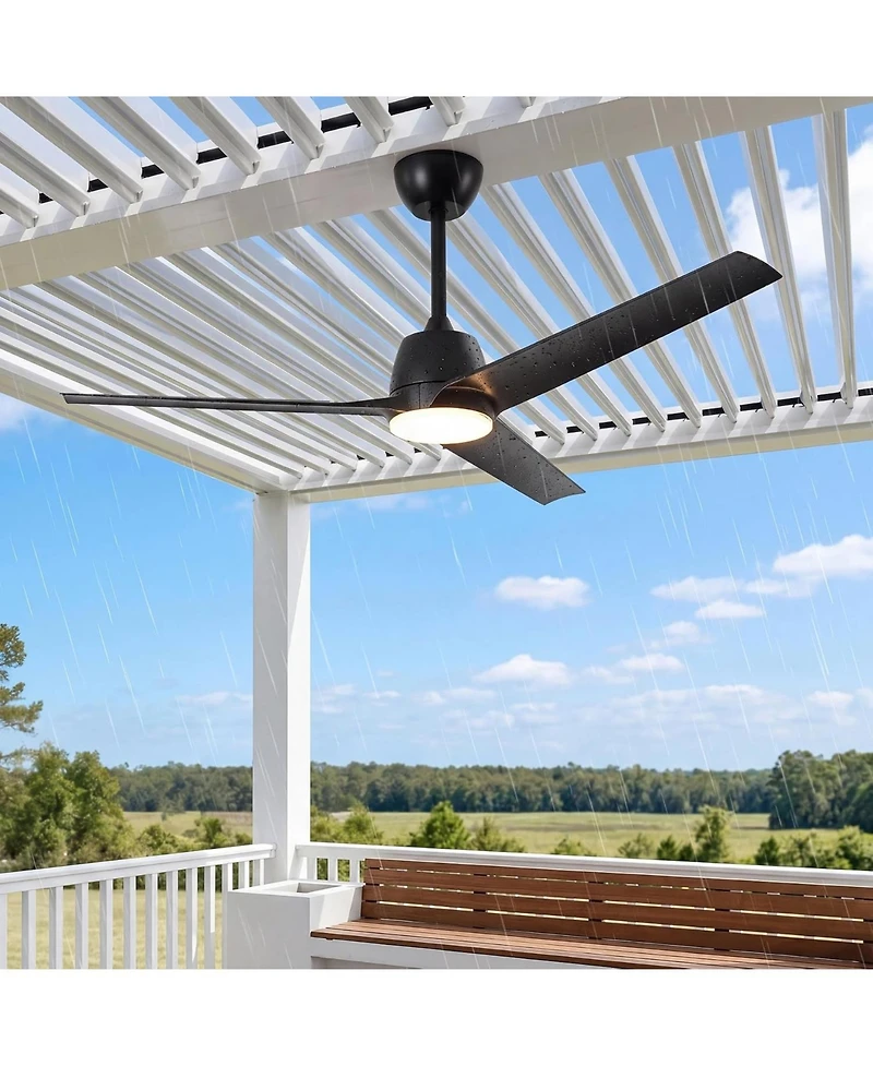 Tribesigns 52" Outdoor Ceiling Fans with Lights and Remote