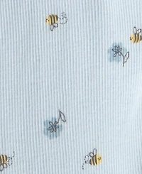 Carter's Baby Girls' Embroidered Ruffle French Terry Top and Bee Print Pants, 2-Piece Set