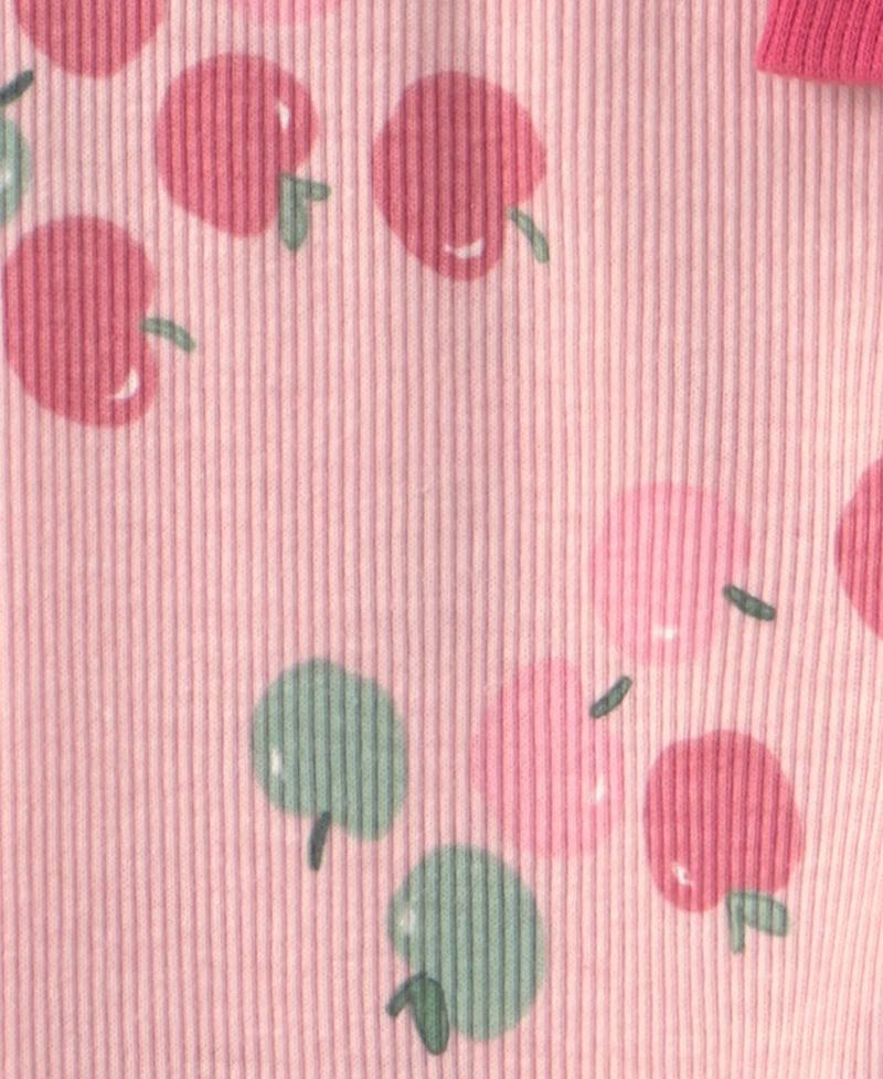 Carter's Baby Girls' Apple French Terry Sweatshirt and Print Pants, 2-Piece Set