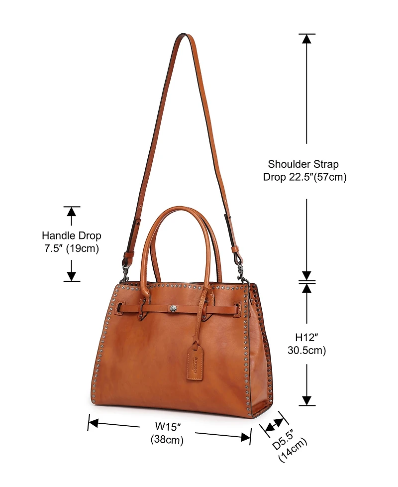 Old Trend Westland Leather Satchel Bag