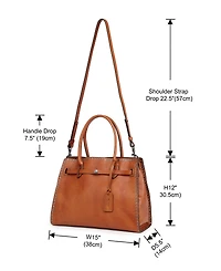 Old Trend Westland Leather Satchel Bag
