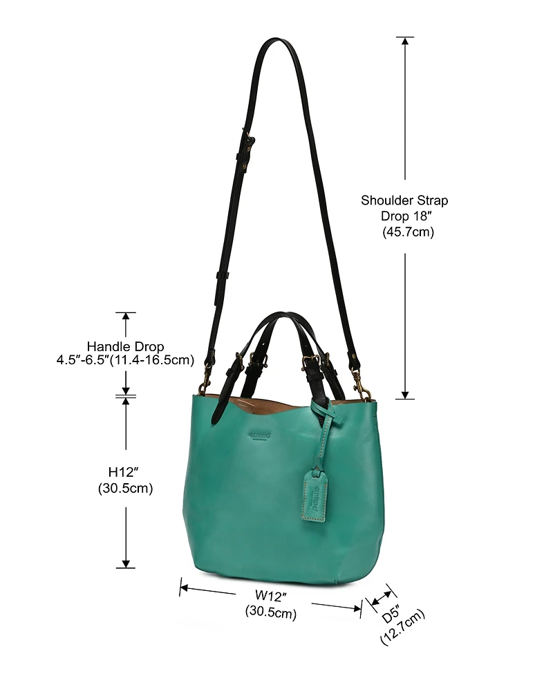 Old Trend Women's Genuine Leather Dip Dye Tote